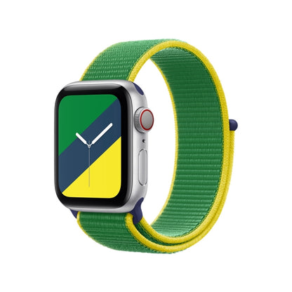 International Series Loopback Watch Bands For Apple Watch Series 9&8&7 41mm / SE 3&SE 2&6&SE&5&4 40mm / 3&2&1 38mm(Brazil) by buy2fix