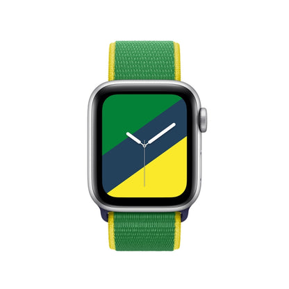 International Series Loopback Watch Bands For Apple Watch Series 9&8&7 41mm / SE 3&SE 2&6&SE&5&4 40mm / 3&2&1 38mm(Brazil) by buy2fix