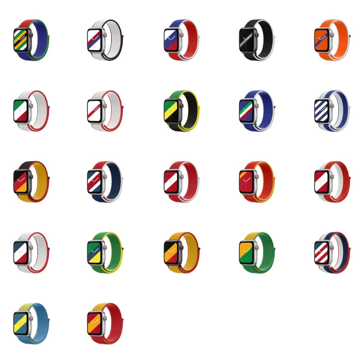 International Series Loopback Watch Bands For Apple Watch Series 9&8&7 41mm / SE 3&SE 2&6&SE&5&4 40mm / 3&2&1 38mm(Brazil) by buy2fix