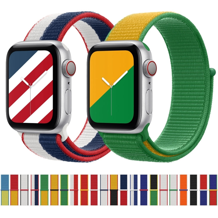 International Series Loopback Watch Bands For Apple Watch Series 9&8&7 41mm / SE 3&SE 2&6&SE&5&4 40mm / 3&2&1 38mm(Brazil) by buy2fix