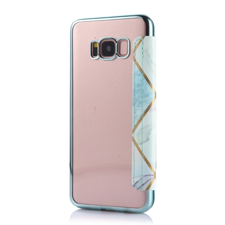 For Samsung Galaxy S8 Bronzing Plating PU + TPU Horizontal Flip Leather Case with Holder & Card Slot(Green) by buy2fix