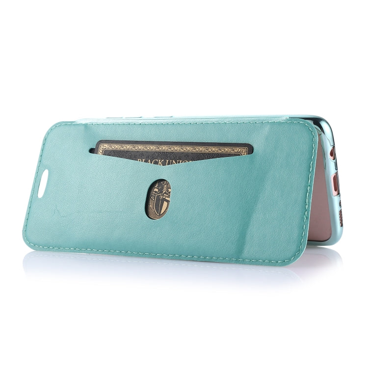 For Samsung Galaxy S8 Bronzing Plating PU + TPU Horizontal Flip Leather Case with Holder & Card Slot(Green) by buy2fix