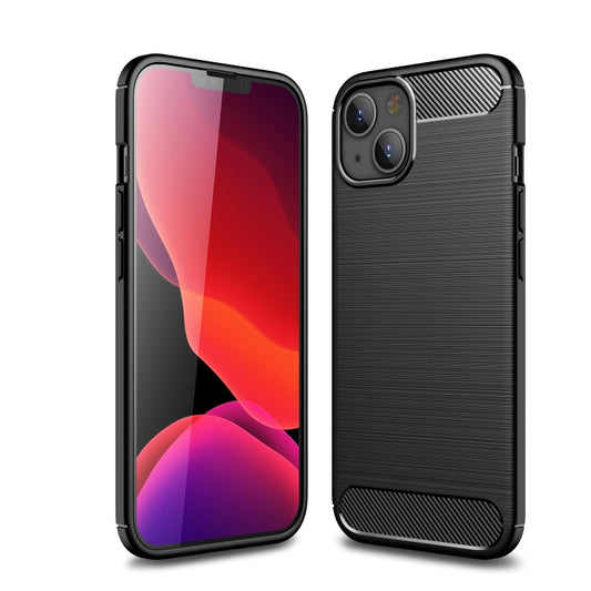 For iPhone 13 mini Brushed Texture Carbon Fiber TPU Case (Black) - iPhone 13 mini Cases by buy2fix | Online Shopping UK | buy2fix