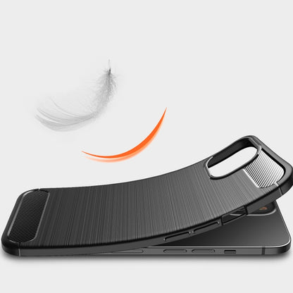 For iPhone 13 mini Brushed Texture Carbon Fiber TPU Case (Black) - iPhone 13 mini Cases by buy2fix | Online Shopping UK | buy2fix