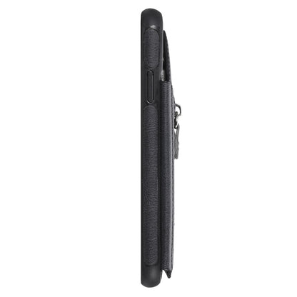 For iPhone 11 Solid Color Double Buckle Zipper Shockproof Protective Case(Black) - iPhone 11 Cases by buy2fix | Online Shopping UK | buy2fix