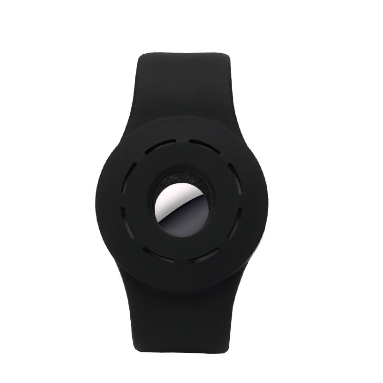 Anti-scratch Shockproof Silicone Bracelet Strap Protective Cover Case For AirTag(Black) - Other by buy2fix | Online Shopping UK | buy2fix