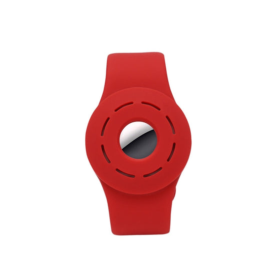 Anti-scratch Shockproof Silicone Bracelet Strap Protective Cover Case For AirTag(Red) - Other by buy2fix | Online Shopping UK | buy2fix