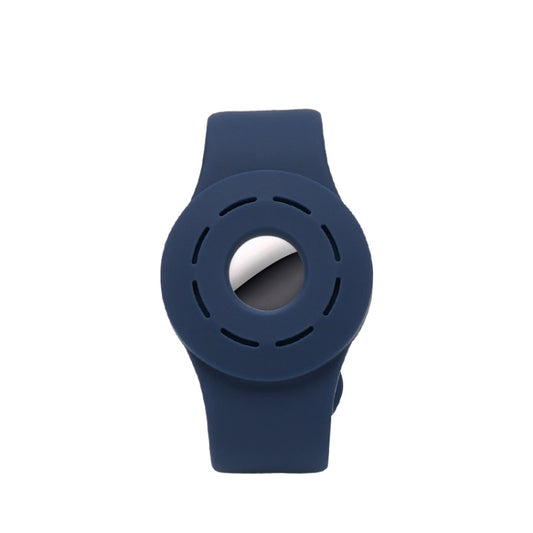 Anti-scratch Shockproof Silicone Bracelet Strap Protective Cover Case For AirTag(Dark Blue) - Other by buy2fix | Online Shopping UK | buy2fix