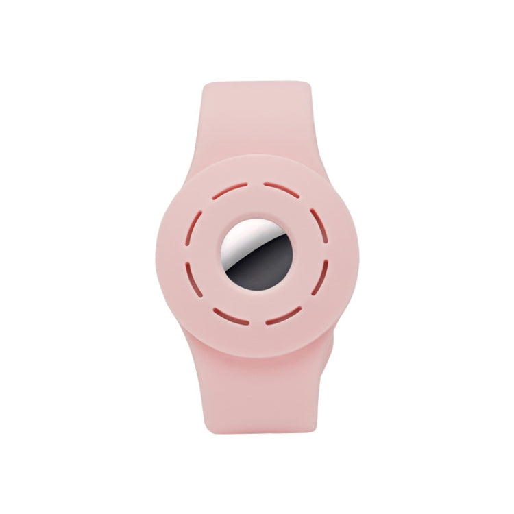 Anti-scratch Shockproof Silicone Bracelet Strap Protective Cover Case For AirTag(Pink) - Other by buy2fix | Online Shopping UK | buy2fix