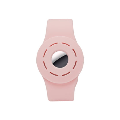Anti-scratch Shockproof Silicone Bracelet Strap Protective Cover Case For AirTag(Pink) - Other by buy2fix | Online Shopping UK | buy2fix