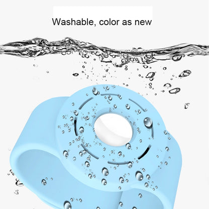 Anti-scratch Shockproof Silicone Bracelet Strap Protective Cover Case For AirTag(Denim Blue) - Other by buy2fix | Online Shopping UK | buy2fix