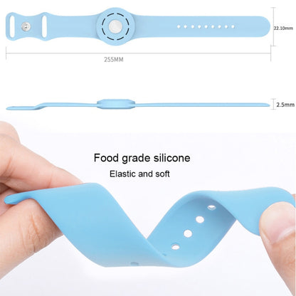 Anti-scratch Shockproof Silicone Bracelet Strap Protective Cover Case For AirTag(Denim Blue) - Other by buy2fix | Online Shopping UK | buy2fix