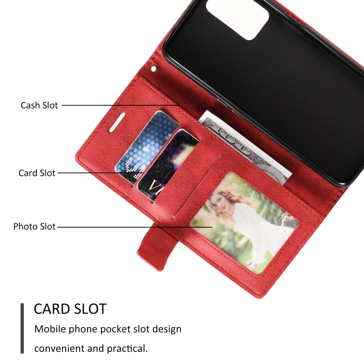For OPPO Realme 8 4G Skin Feel Splicing Horizontal Flip Leather Case with Holder & Card Slots & Wallet & Photo Frame(Red) - Realme Cases by buy2fix | Online Shopping UK | buy2fix