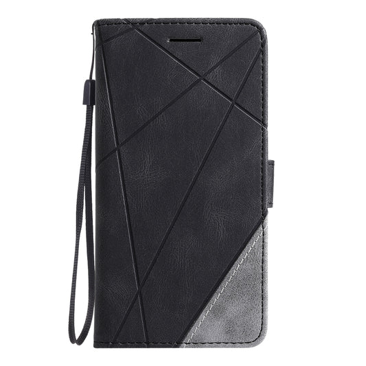 For OPPO Realme 8 4G Skin Feel Splicing Horizontal Flip Leather Case with Holder & Card Slots & Wallet & Photo Frame(Black) - Realme Cases by buy2fix | Online Shopping UK | buy2fix