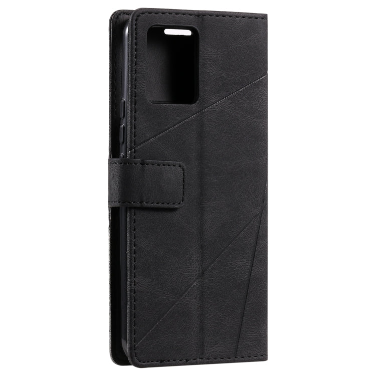 For OPPO Realme 8 4G Skin Feel Splicing Horizontal Flip Leather Case with Holder & Card Slots & Wallet & Photo Frame(Black) - Realme Cases by buy2fix | Online Shopping UK | buy2fix