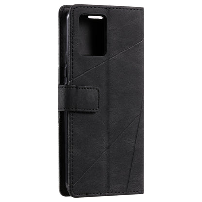 For OPPO Realme 8 4G Skin Feel Splicing Horizontal Flip Leather Case with Holder & Card Slots & Wallet & Photo Frame(Black) - Realme Cases by buy2fix | Online Shopping UK | buy2fix
