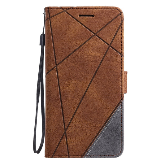 For OPPO Realme 8 4G Skin Feel Splicing Horizontal Flip Leather Case with Holder & Card Slots & Wallet & Photo Frame(Brown) - Realme Cases by buy2fix | Online Shopping UK | buy2fix