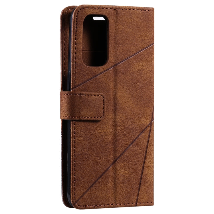 For OPPO Reno5 5G Skin Feel Splicing Horizontal Flip Leather Case with Holder & Card Slots & Wallet & Photo Frame(Brown) by buy2fix