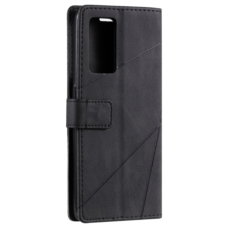 For OPPO Reno6 Pro 5G Skin Feel Splicing Horizontal Flip Leather Case with Holder & Card Slots & Wallet & Photo Frame(Black) by buy2fix