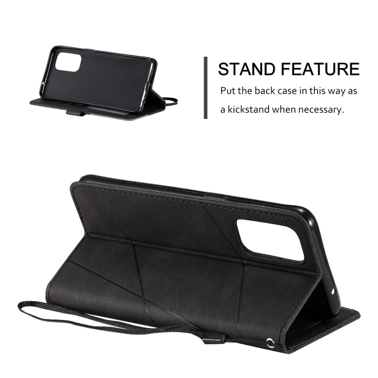For OPPO Reno6 Pro 5G Skin Feel Splicing Horizontal Flip Leather Case with Holder & Card Slots & Wallet & Photo Frame(Black) by buy2fix