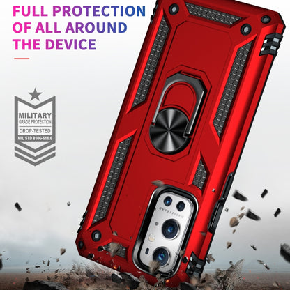 For OnePlus 9 Pro Shockproof TPU + PC Protective Case with 360 Degree Rotating Holder(Red) - OnePlus Cases by buy2fix | Online Shopping UK | buy2fix