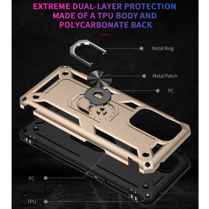 For OnePlus 9 Pro Shockproof TPU + PC Protective Case with 360 Degree Rotating Holder(Gold) - OnePlus Cases by buy2fix | Online Shopping UK | buy2fix