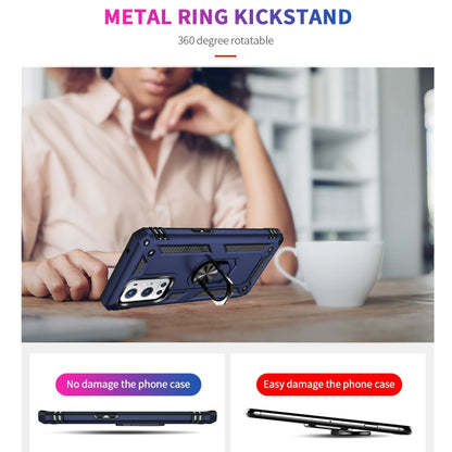 For OnePlus 9 Pro Shockproof TPU + PC Protective Case with 360 Degree Rotating Holder(Blue) - OnePlus Cases by buy2fix | Online Shopping UK | buy2fix