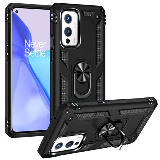 For OnePlus 9 Shockproof TPU + PC Protective Case with 360 Degree Rotating Holder(Black) - OnePlus Cases by buy2fix | Online Shopping UK | buy2fix