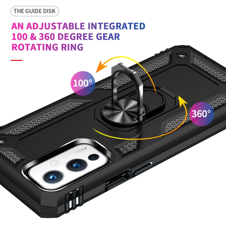 For OnePlus 9 Shockproof TPU + PC Protective Case with 360 Degree Rotating Holder(Black) - OnePlus Cases by buy2fix | Online Shopping UK | buy2fix