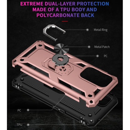 For OnePlus 9 Shockproof TPU + PC Protective Case with 360 Degree Rotating Holder(Rose Gold) - OnePlus Cases by buy2fix | Online Shopping UK | buy2fix