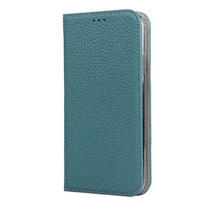 For iPhone 11 Litchi Genuine Leather Phone Case (Sky Blue) - iPhone 11 Cases by buy2fix | Online Shopping UK | buy2fix