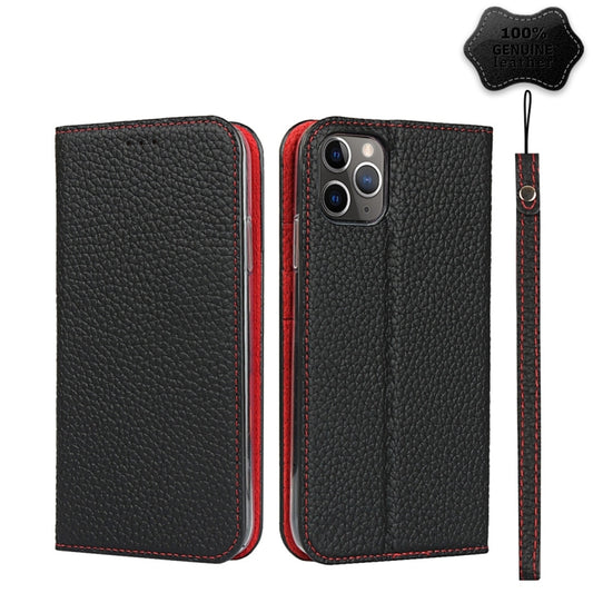 For iPhone 11 Pro Max Litchi Genuine Leather Phone Case (Black) - iPhone 11 Pro Max Cases by buy2fix | Online Shopping UK | buy2fix