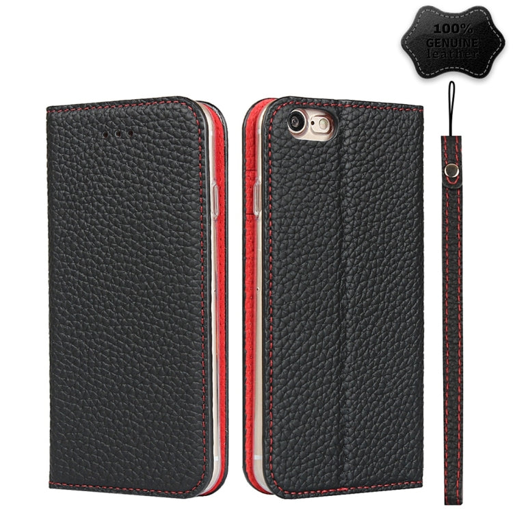 For iPhone SE 2022 / SE 2020 / 8 / 7 Litchi Genuine Leather Phone Case(Black) - iPhone SE 2022 / 2020 / 8 / 7 Cases by buy2fix | Online Shopping UK | buy2fix