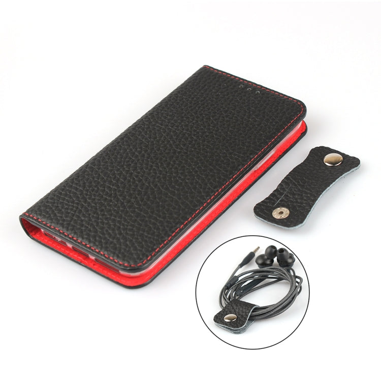 For iPhone SE 2022 / SE 2020 / 8 / 7 Litchi Genuine Leather Phone Case(Black) - iPhone SE 2022 / 2020 / 8 / 7 Cases by buy2fix | Online Shopping UK | buy2fix