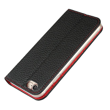 For iPhone SE 2022 / SE 2020 / 8 / 7 Litchi Genuine Leather Phone Case(Black) - iPhone SE 2022 / 2020 / 8 / 7 Cases by buy2fix | Online Shopping UK | buy2fix