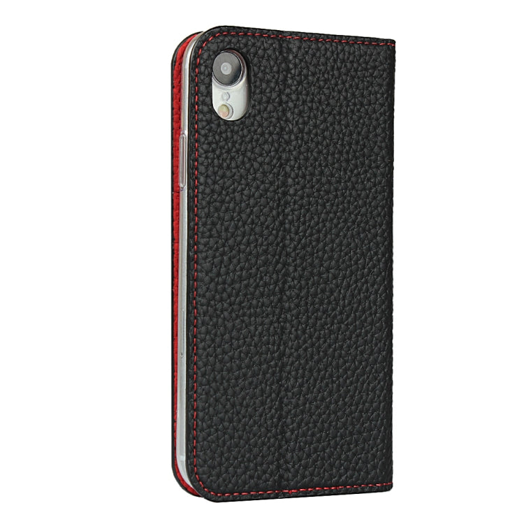 For iPhone XR Litchi Genuine Leather Phone Case(Black) - More iPhone Cases by buy2fix | Online Shopping UK | buy2fix