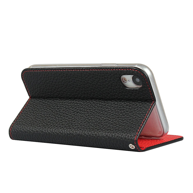 For iPhone XR Litchi Genuine Leather Phone Case(Black) - More iPhone Cases by buy2fix | Online Shopping UK | buy2fix