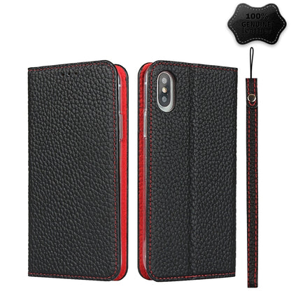 For iPhone XS Max Litchi Genuine Leather Phone Case(Black) - More iPhone Cases by buy2fix | Online Shopping UK | buy2fix