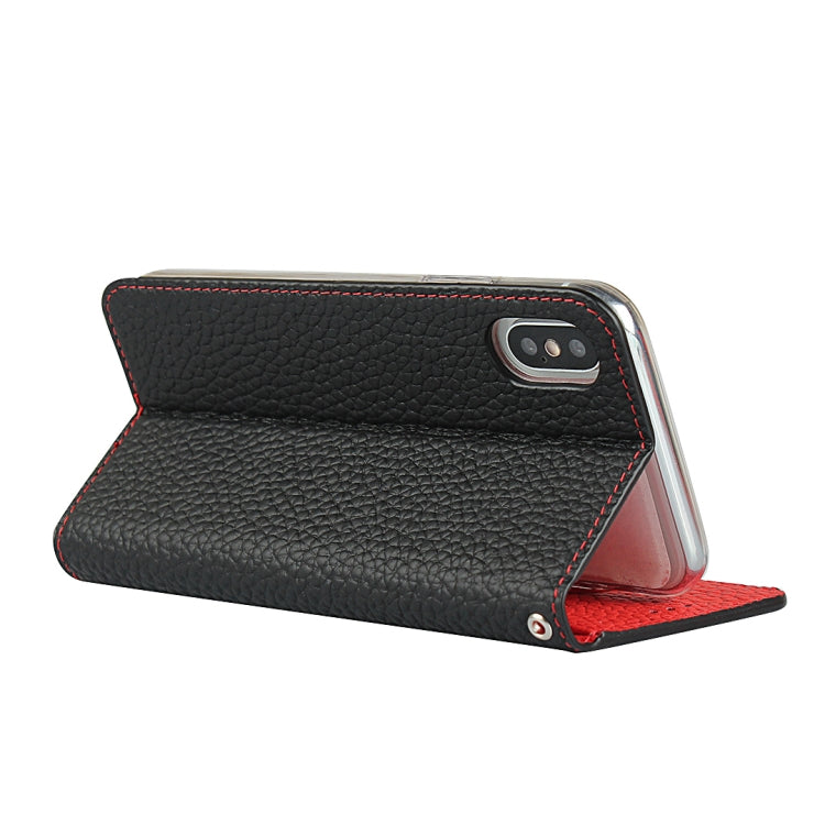 For iPhone XS Max Litchi Genuine Leather Phone Case(Black) - More iPhone Cases by buy2fix | Online Shopping UK | buy2fix
