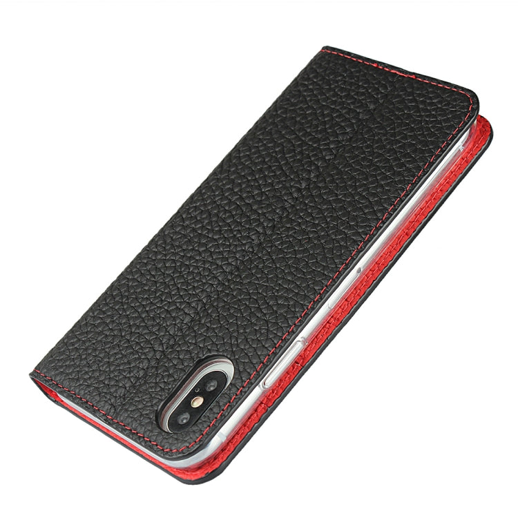 For iPhone XS Max Litchi Genuine Leather Phone Case(Black) - More iPhone Cases by buy2fix | Online Shopping UK | buy2fix