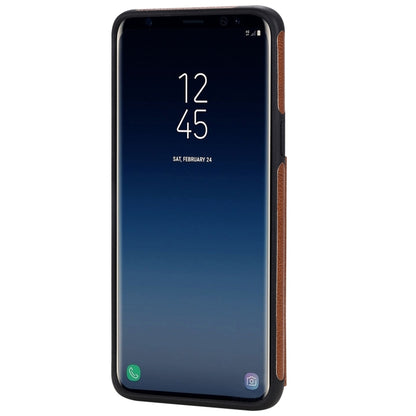 For Galaxy S9 Solid Color Double Buckle Zipper Shockproof Protective Case(Brown) by buy2fix