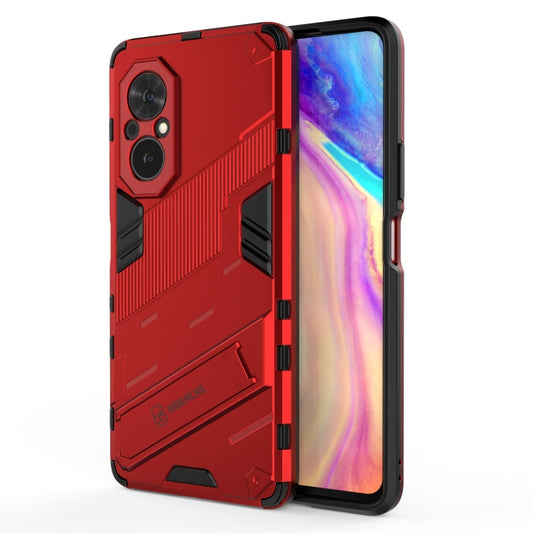 For Honor 50 SE / Huawei nova 9 SE Punk Armor 2 in 1 PC + TPU Shockproof Case with Invisible Holder(Red) - Honor Cases by buy2fix | Online Shopping UK | buy2fix