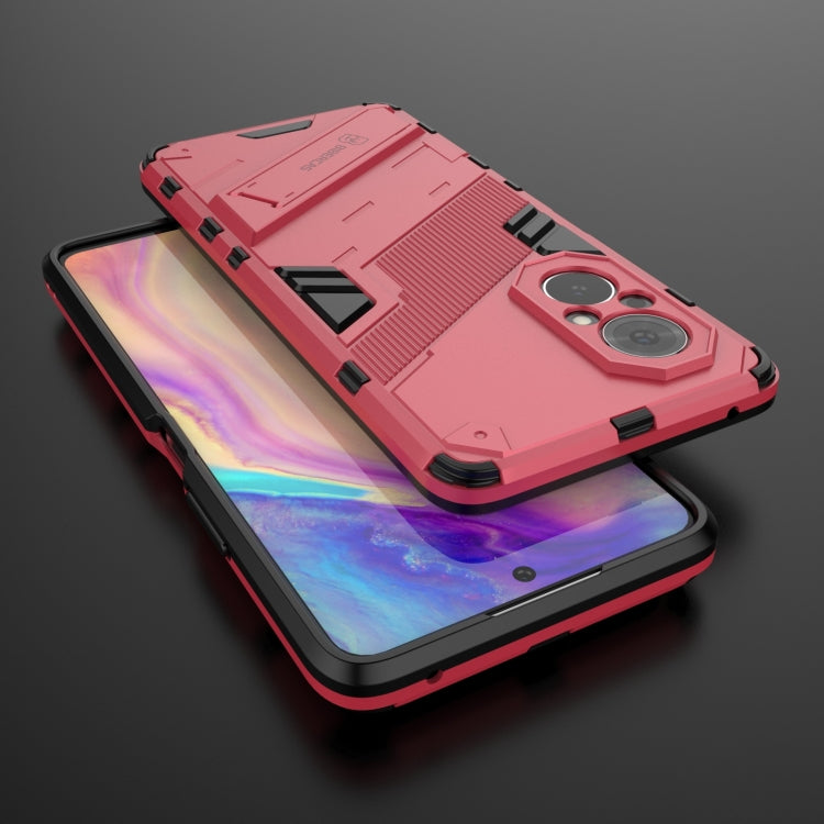 For Honor 50 SE / Huawei nova 9 SE Punk Armor 2 in 1 PC + TPU Shockproof Case with Invisible Holder(Light Red) - Honor Cases by buy2fix | Online Shopping UK | buy2fix