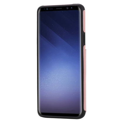 For Galaxy S9 Plus Cat Bee Embossing Pattern Shockproof Protective Case with Card Slots & Photo Frame(Rose Gold) by buy2fix