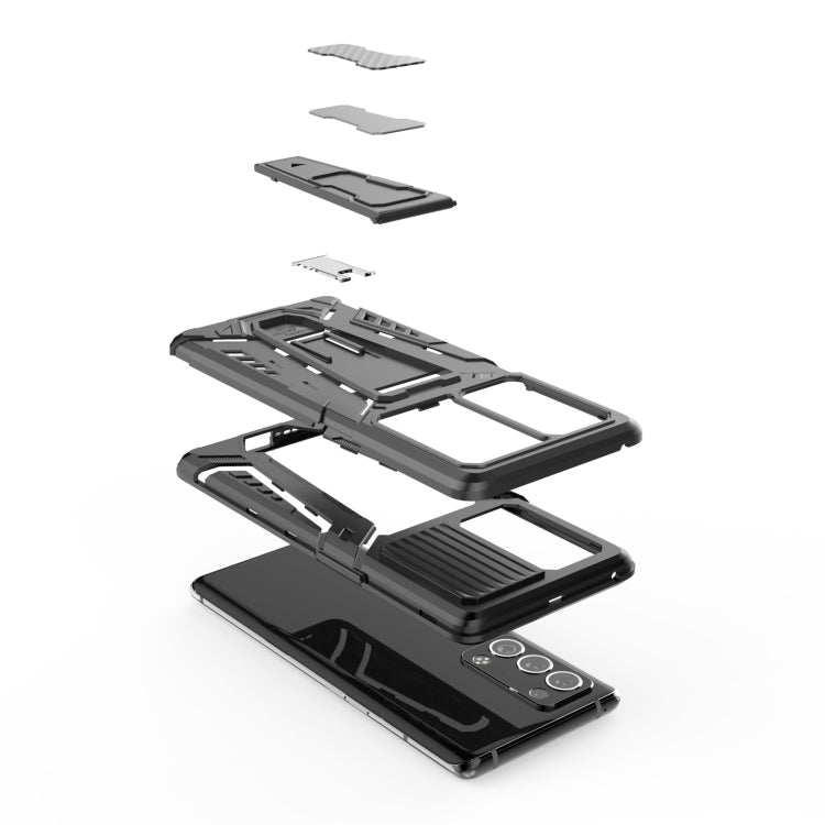 For OPPO Reno6 Pro+ 5G War Chariot Series Armor All-inclusive Shockproof PC + TPU Protective Case with Invisible Holder(Green) by buy2fix