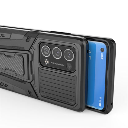 For OPPO Reno6 Pro+ 5G War Chariot Series Armor All-inclusive Shockproof PC + TPU Protective Case with Invisible Holder(Green) by buy2fix