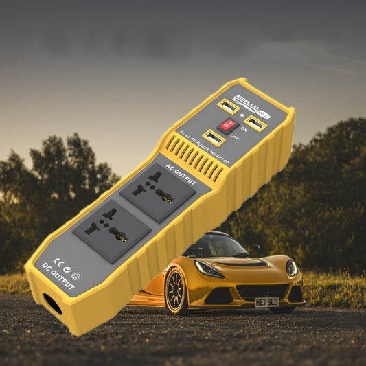 12V to 110V 300W Car Power Inverter with Three USB - Modified Square Wave by buy2fix | Online Shopping UK | buy2fix