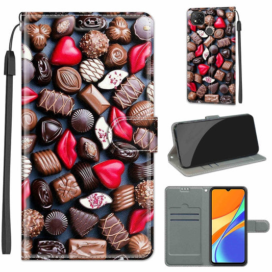 For Xiaomi Redmi 9C Voltage Coloured Drawing Magnetic Clasp Horizontal Flip PU Leather Case with Holder & Card Slots(C06 Red Lip Chocolate) - Xiaomi Cases by buy2fix | Online Shopping UK | buy2fix