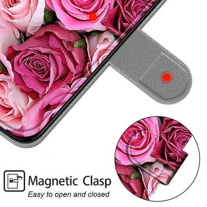 For Xiaomi Redmi 9C Voltage Coloured Drawing Magnetic Clasp Horizontal Flip PU Leather Case with Holder & Card Slots(C17 Green Leaf Pink Rose) - Xiaomi Cases by buy2fix | Online Shopping UK | buy2fix