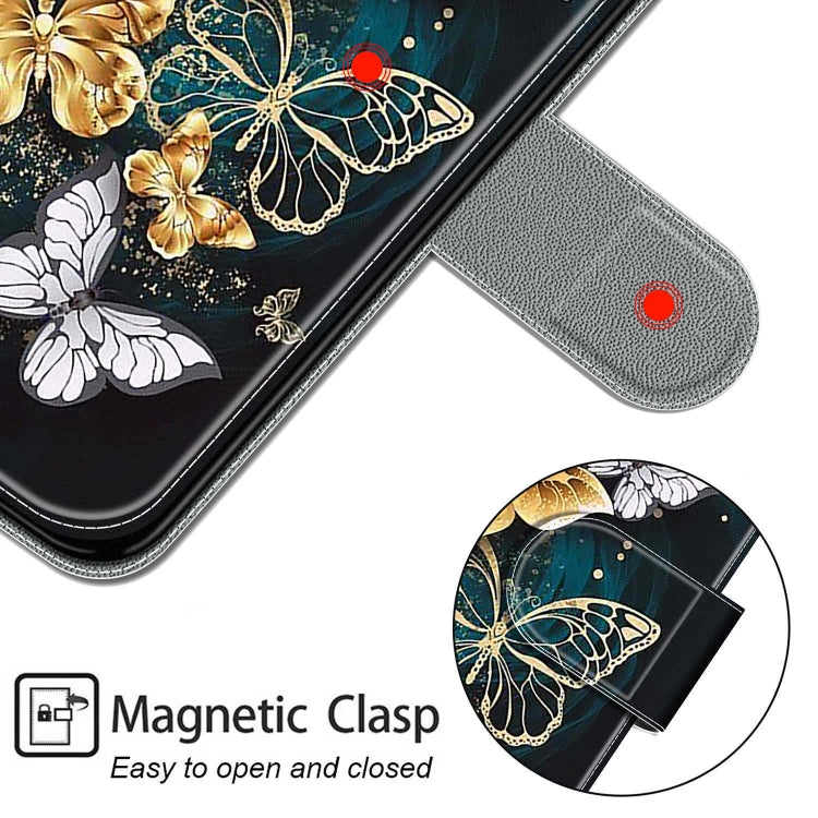 For Xiaomi Redmi 9C Voltage Coloured Drawing Magnetic Clasp Horizontal Flip PU Leather Case with Holder & Card Slots(C20 Gold Silver Flying Butterflies) - Xiaomi Cases by buy2fix | Online Shopping UK | buy2fix